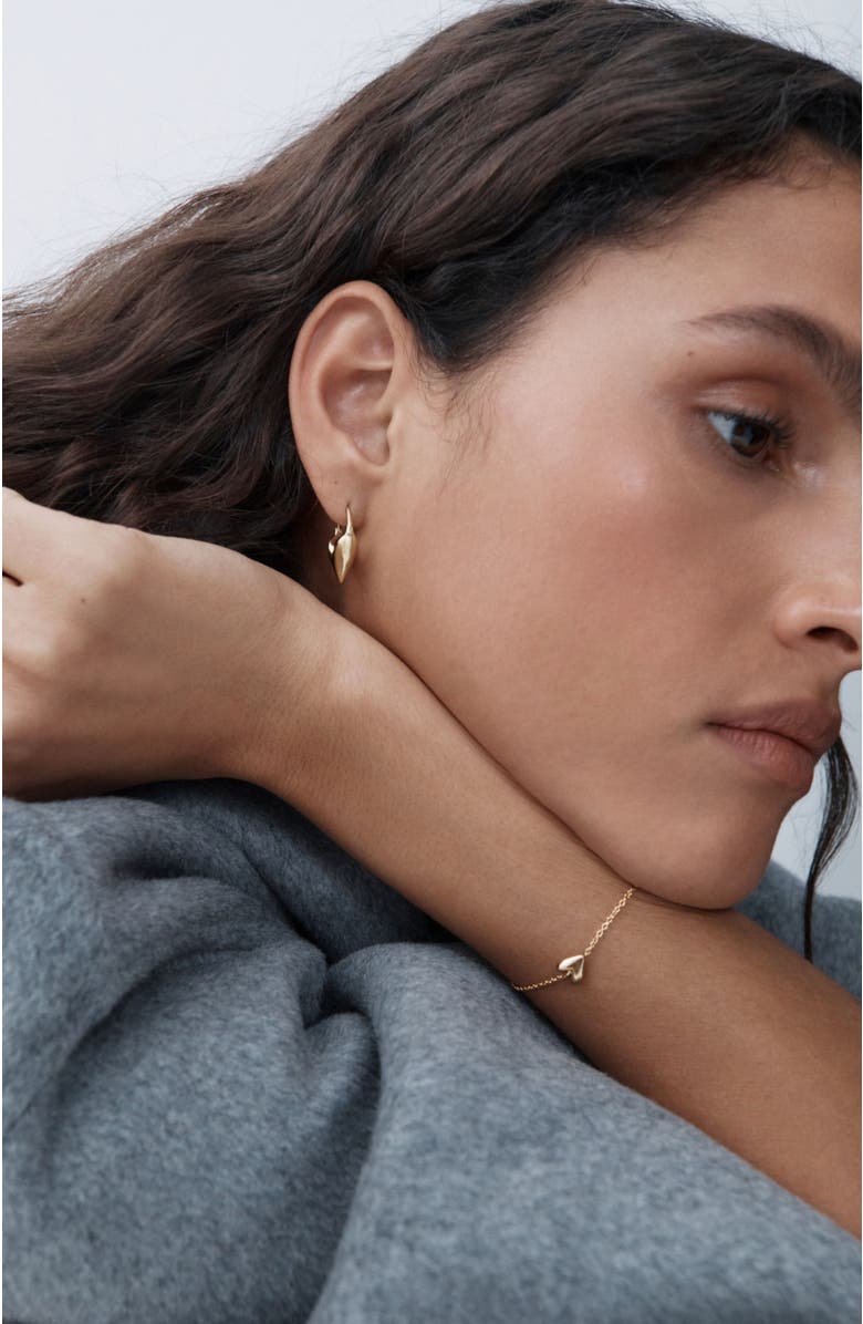 Otiumberg 14kt Gold Vermeil Roscida Heart Bracelet, Alternate, color, Yellow Toned Gold