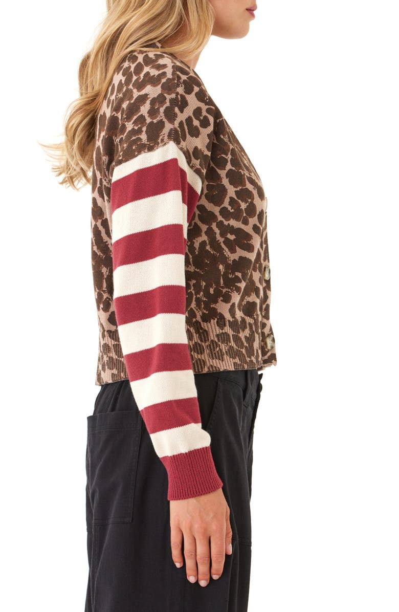 Threads 4 Thought Cicely Colorblock Cardigan, Alternate, color, Balsa/ Cranberry/ Tapioca