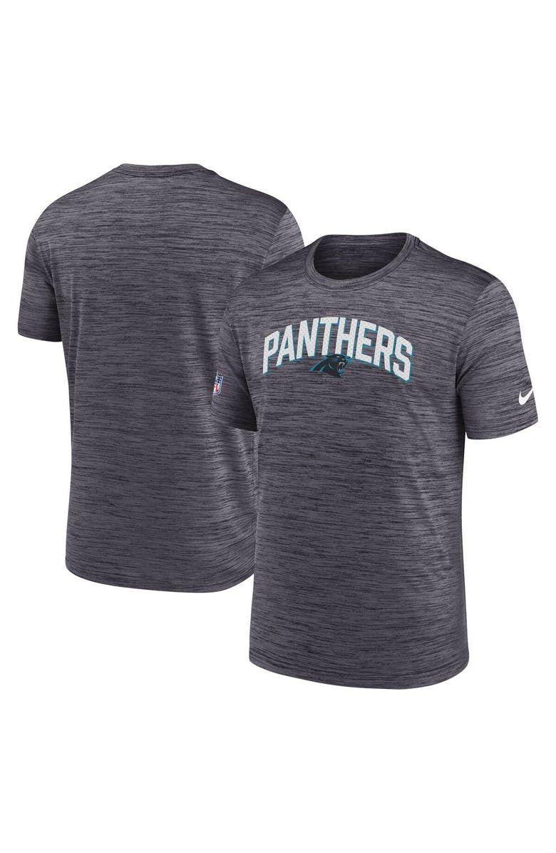 Nike Men's Nike Black Carolina Panthers Sideline Velocity Athletic Stack Performance T-Shirt, Main, color, Black