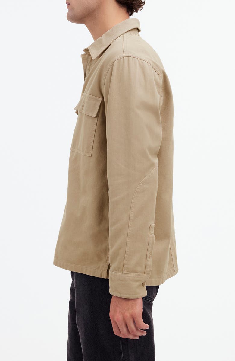 Madewell Garment Dyed Straight Hem Work Shirt, Alternate, color, Driftwood