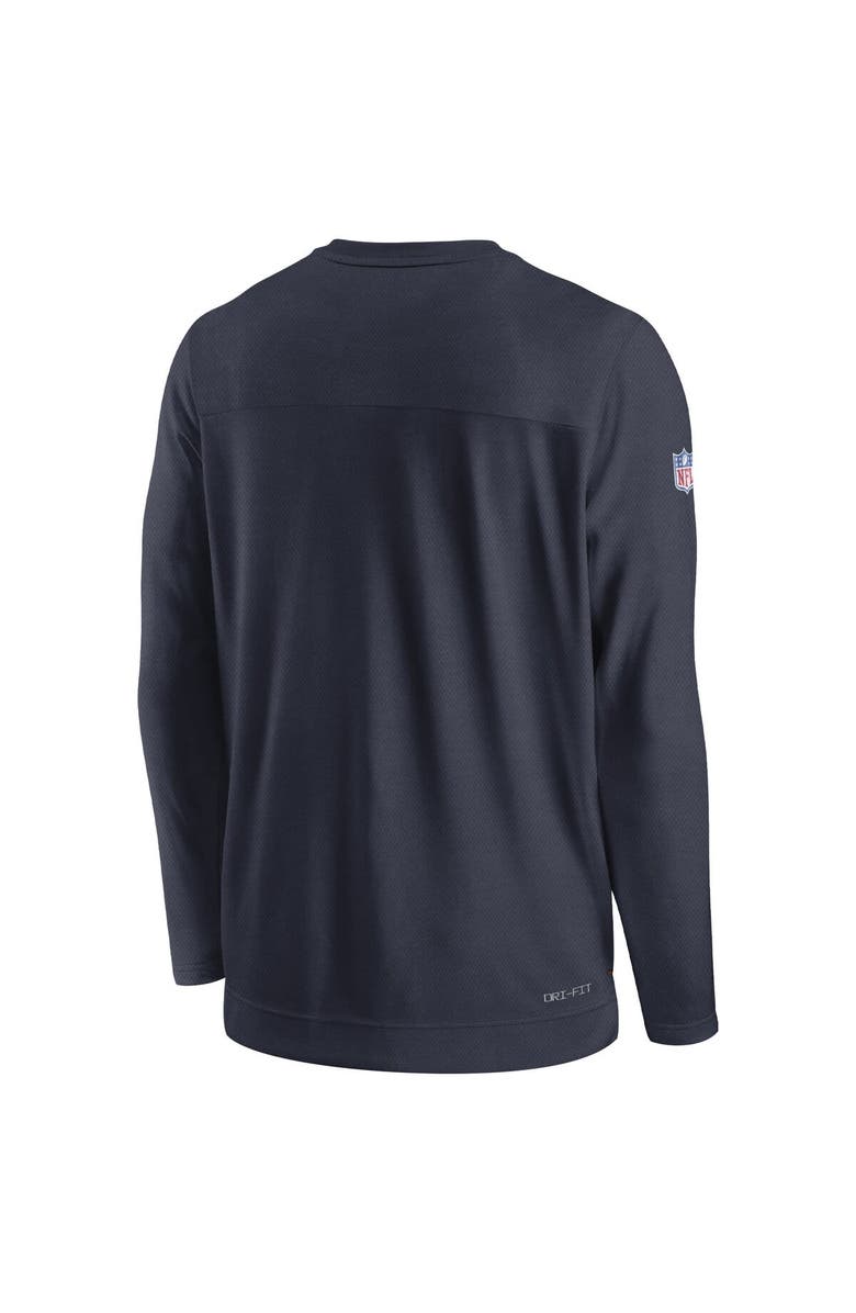Nike Men's Nike Navy Chicago Bears Sideline Lockup Performance Long Sleeve T-Shirt, Alternate, color, Navy