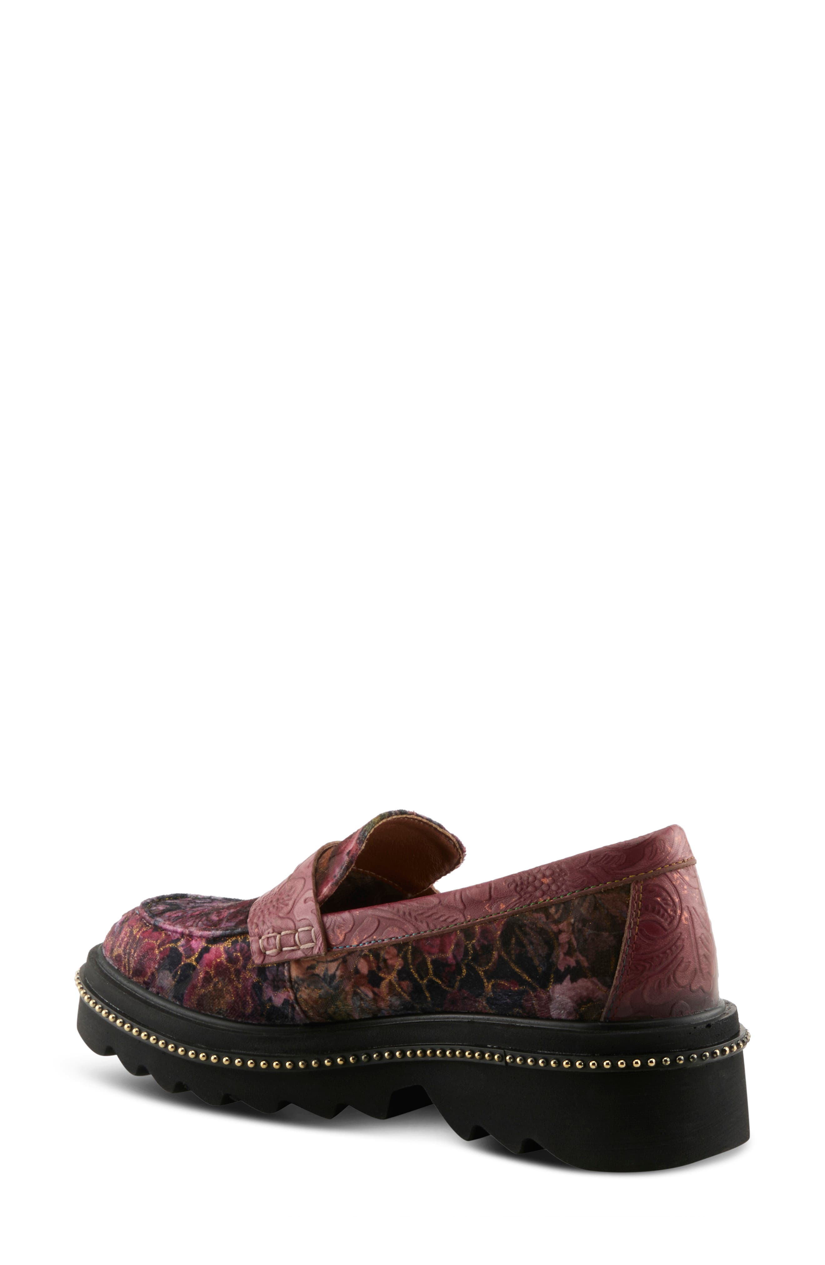 Altona-Vivi Leather Loafer, Alternate, color, PLUM MULTI