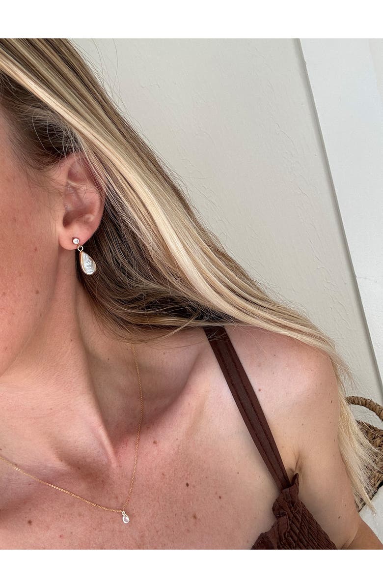 Set & Stones Kenzie Cubic Zirconia Threader Earrings, Alternate, color, Gold