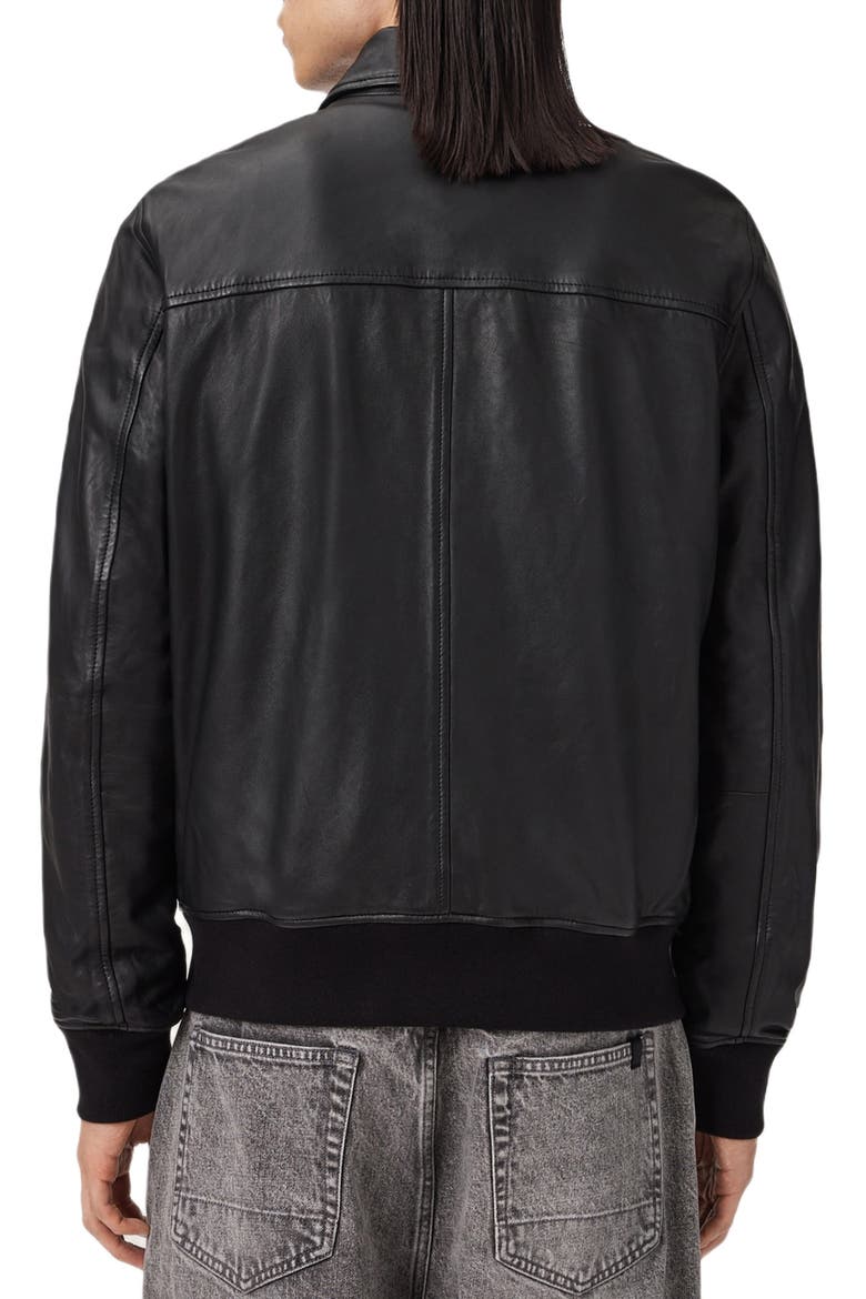 Rashford Leather Jacket, Alternate, color, BLACK