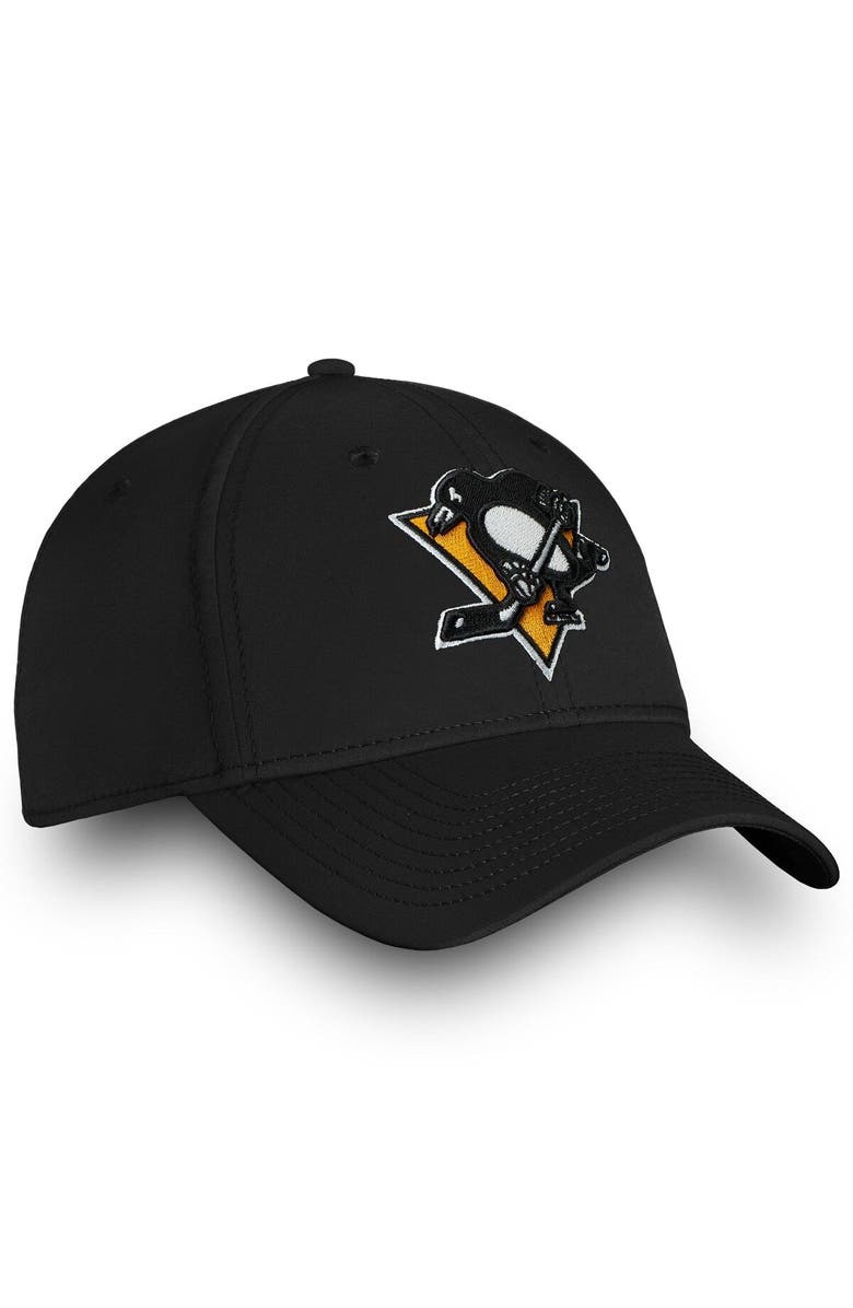 FANATICS Men's Fanatics Branded Black Pittsburgh Penguins Core Primary Logo Flex Hat, Alternate, color, Black