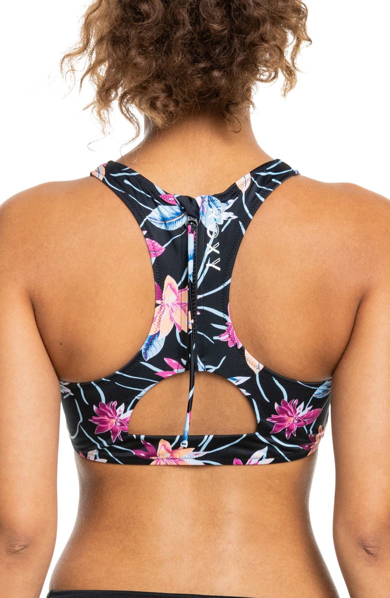 Roxy Floral Crop Bikini Top, Alternate, color, 