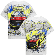 Classic Ink Men's Classic Ink White Ryan Blaney #12 Delta Total Print T-Shirt