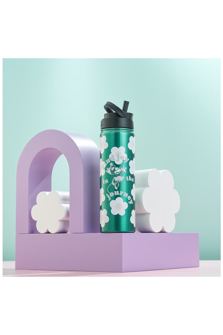Minnie Mouse 22-Ounce Stainless Steel Water Bottle, Alternate, color, GREEN