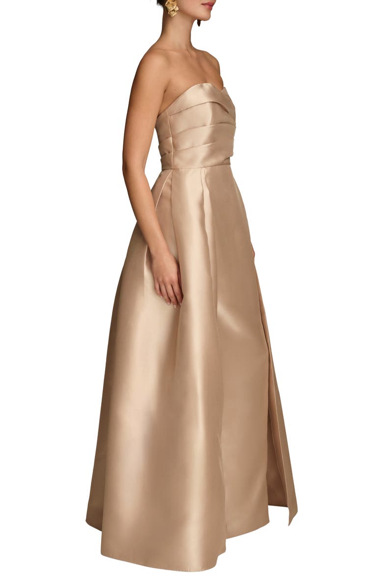 Strapless Gown, Alternate, color, GOLD