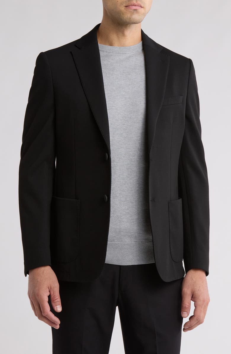Calvin Klein Notch Lapel Sport Coat, Main, color, Black