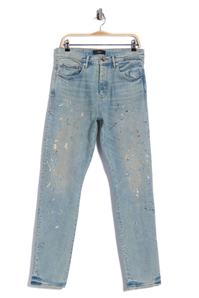 Sequin Splatter Paint High Waist Slim Leg Jeans, Alternate, color, SEQUIN SPLATTER PAINT