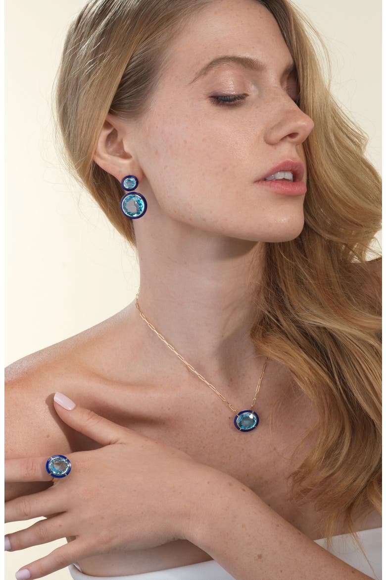 Melange Blue Topaz Pendant Necklace, Alternate, color, BLUE TOPAZ/ LAPIS