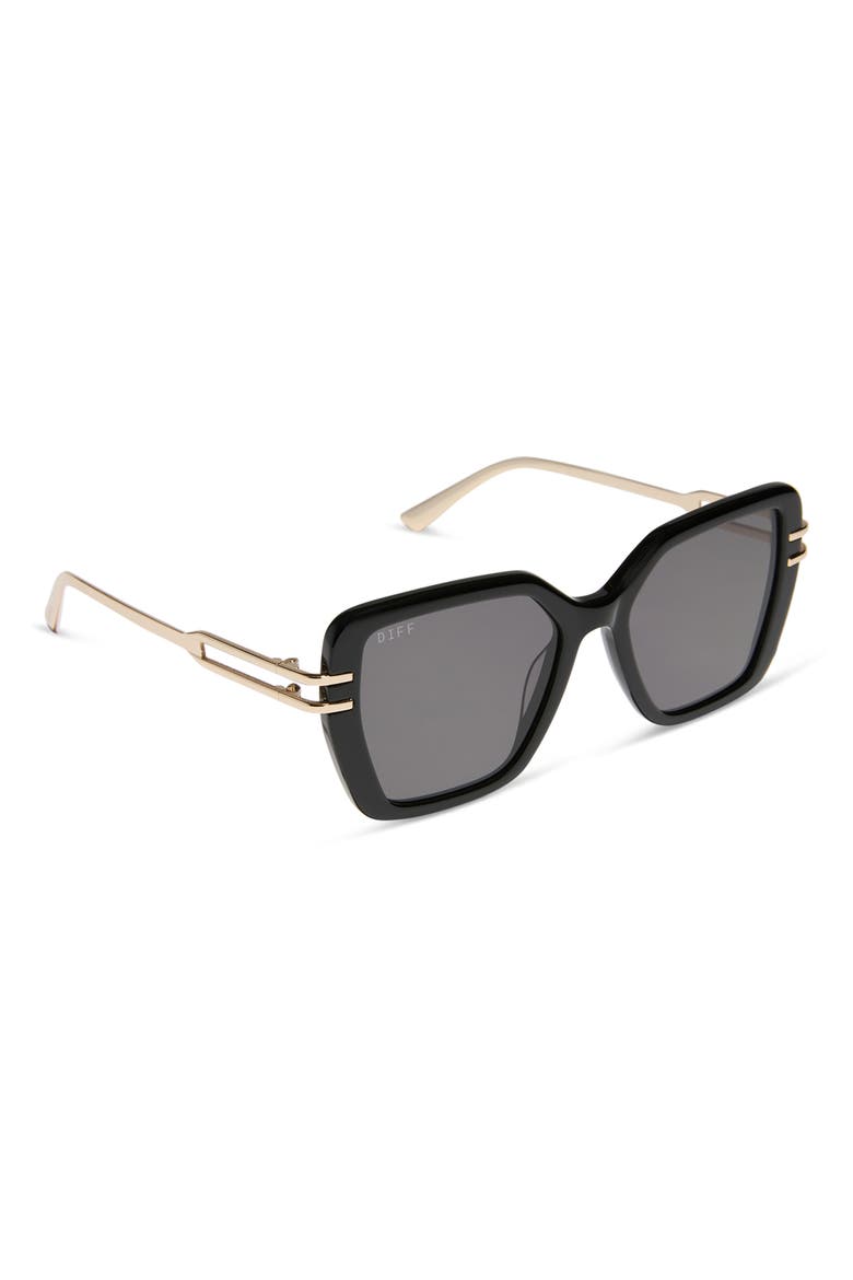 Dasha 50mm Square Sunglasses, Alternate, color, BLACK / GREY