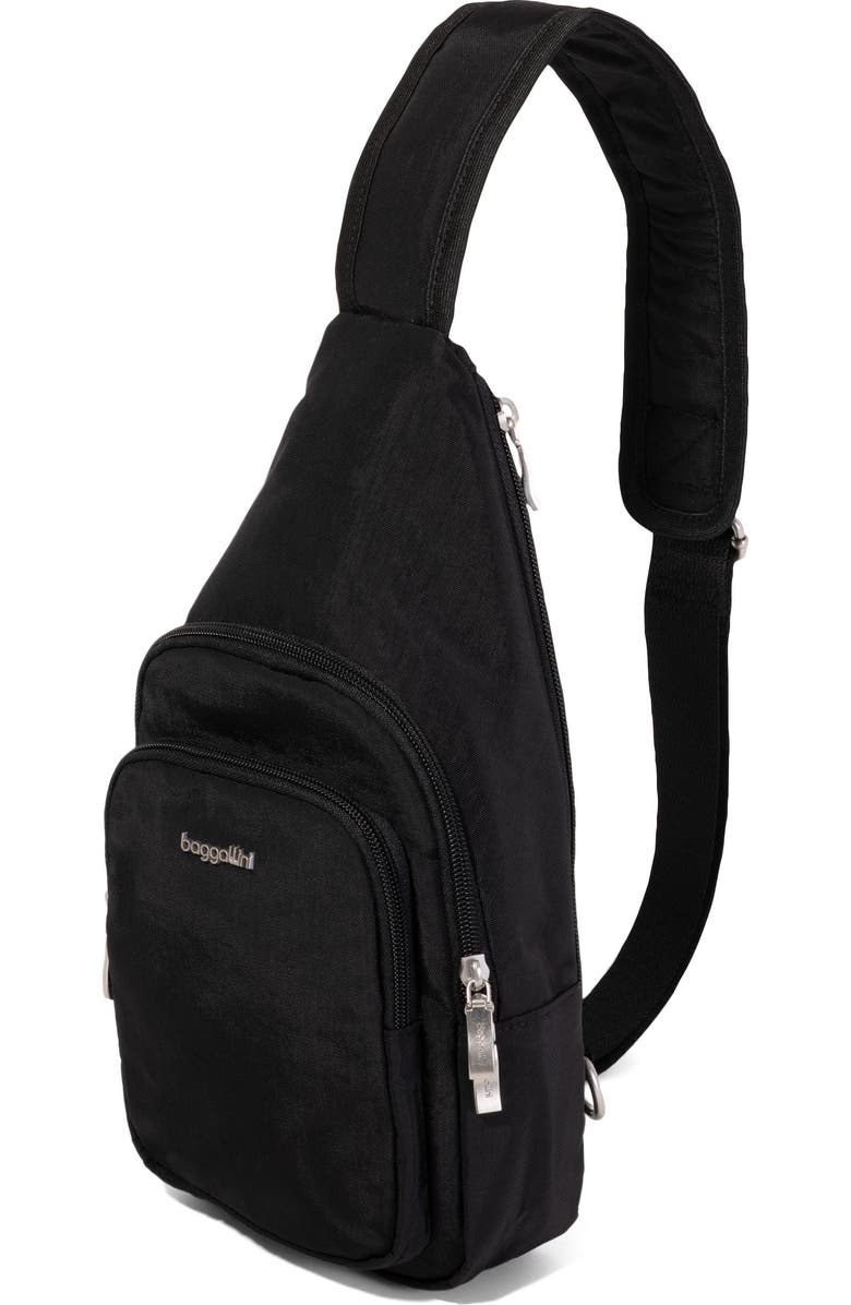 BAGGALLINI Modern Sling Bag EMF Blocking Pouch, Alternate, color, Black