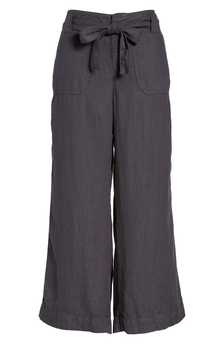 Caslon<sup>®</sup> Wide Leg Crop Linen Pants, Alternate, color, 