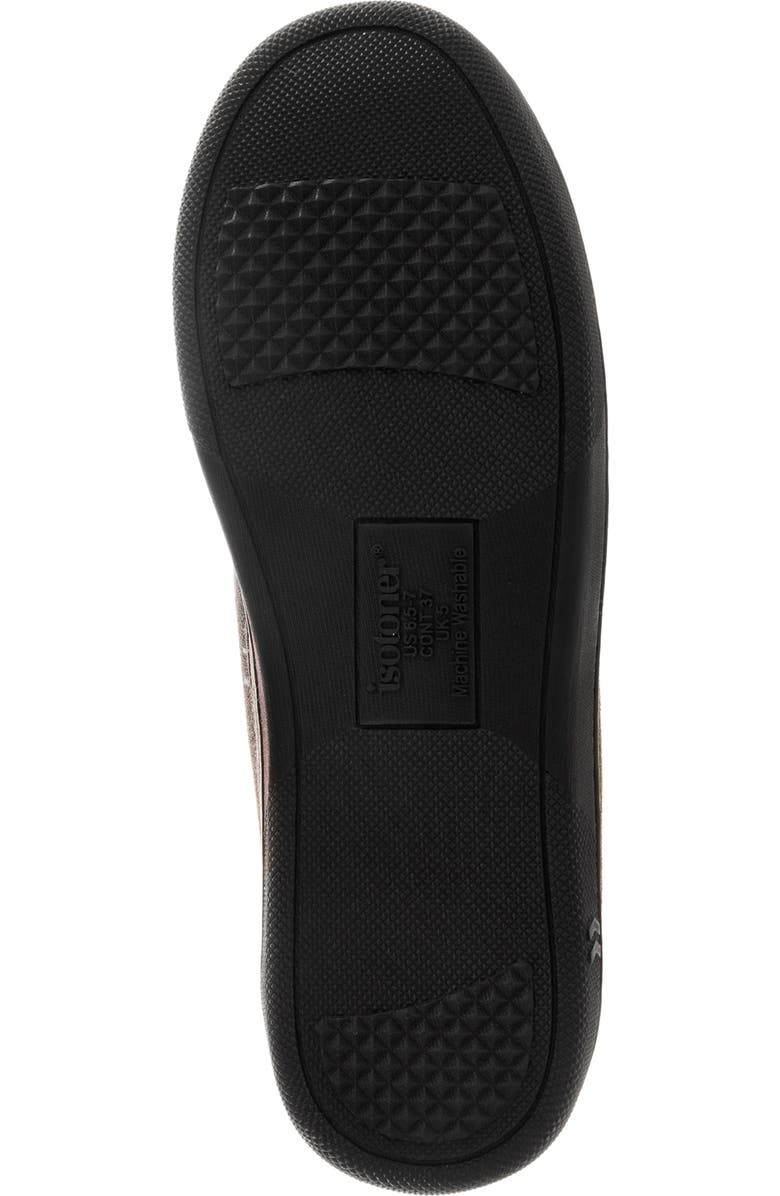 ISOTONER Suede Faux Shearling Line Slipper, Alternate, color, Ash