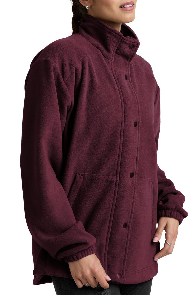 Explorer Fleece Jacket, Alternate, color, DARK CHERRY