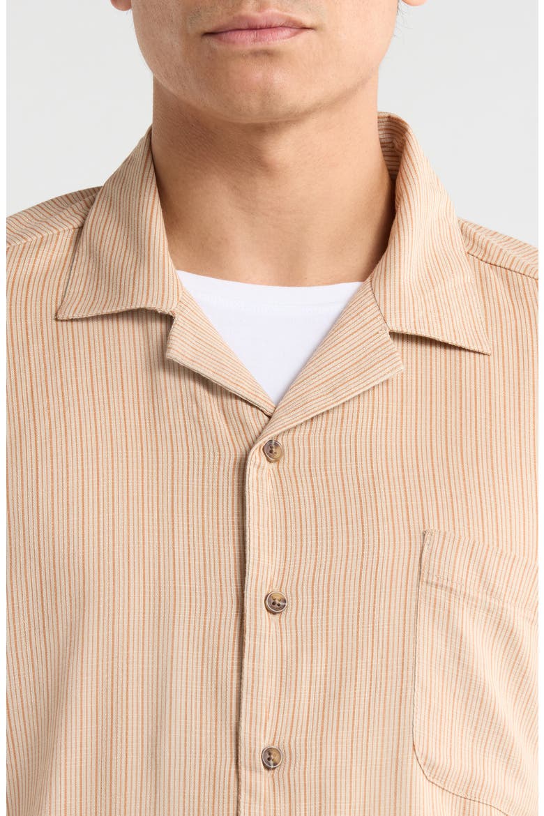 Bunker Slub Print Camp Shirt, Alternate, color, ITALIAN CLAY STRIPE