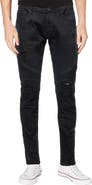 XRAY Raw X Distressed Moto Slim Jeans