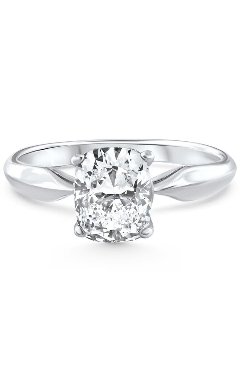 Bliss Diamond Certified 2Ct Cushion Solitaire Diamond Engagement Ring 14k Gold Lab Grown, Alternate, color, 14K White Gold