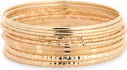 NORDSTROM RACK 10-Piece Set Mixed Texture Bangle Bracelets