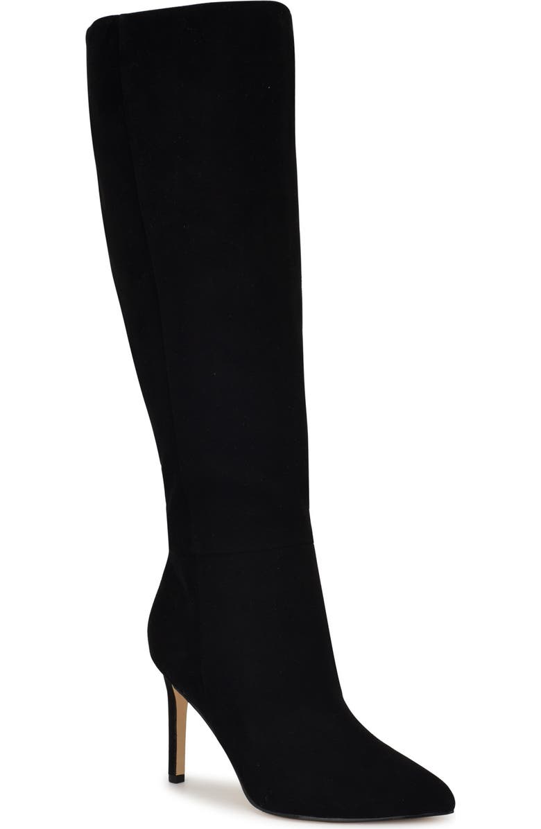 Nine West Richy Pointed Toe Knee High Boot, Main, color, Black