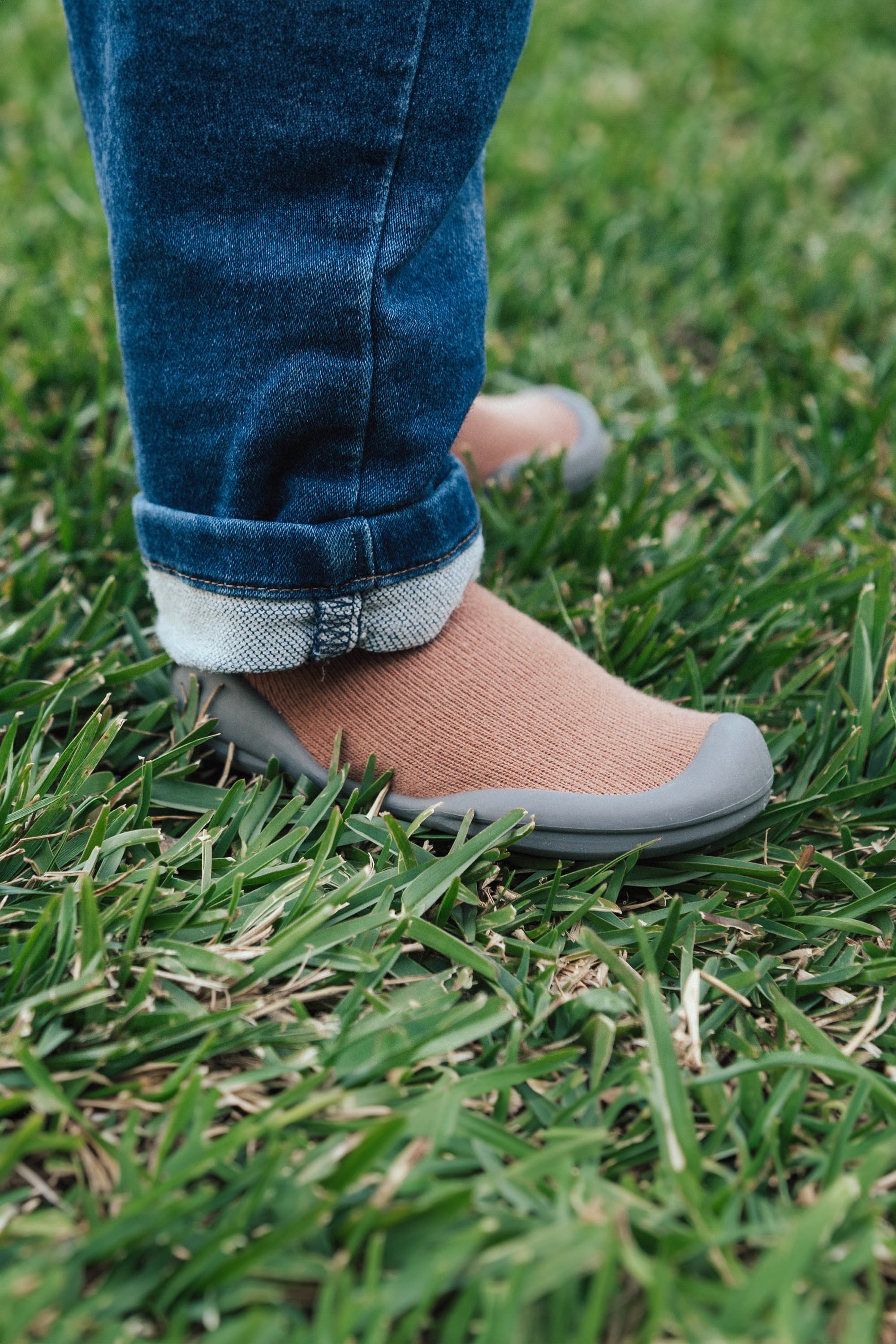 Toddler Sock Shoes Simple - Brick, Alternate, color, Brick