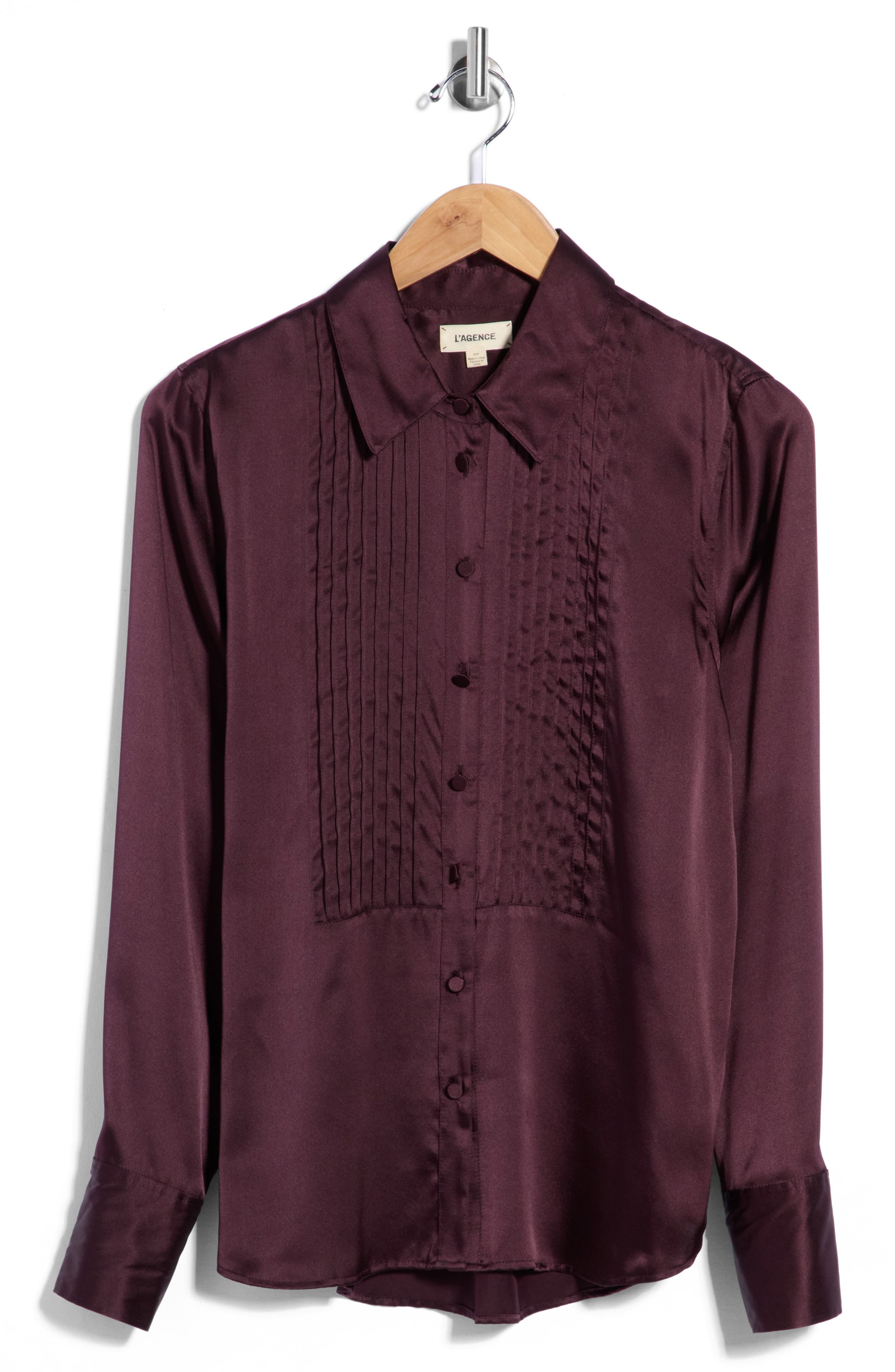 Divya Pintuck Silk Tux Shirt