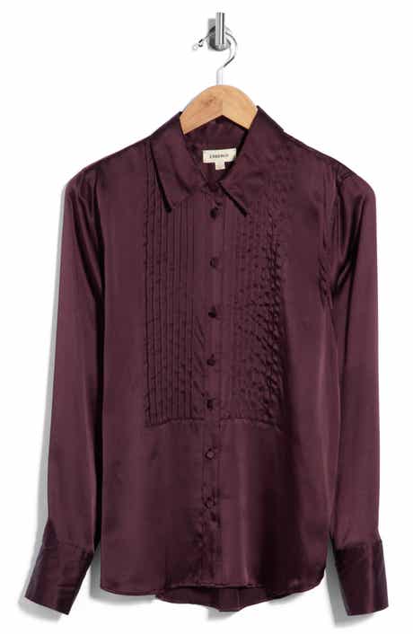 Divya Pintuck Silk Tux Shirt