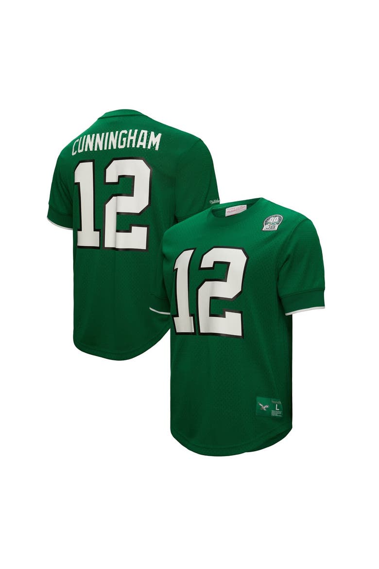 Men's Mitchell & Ness Randall Cunningham Kelly Green Philadelphia Eagles Retired Player Name & Number Mesh Top, Main, color, Kelly Green