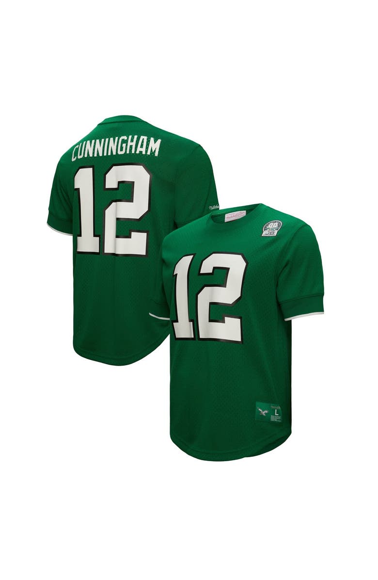 Mitchell & Ness Men's Mitchell & Ness Randall Cunningham Kelly Green Philadelphia Eagles Retired Player Name & Number Mesh Top, Main, color, Kelly Green