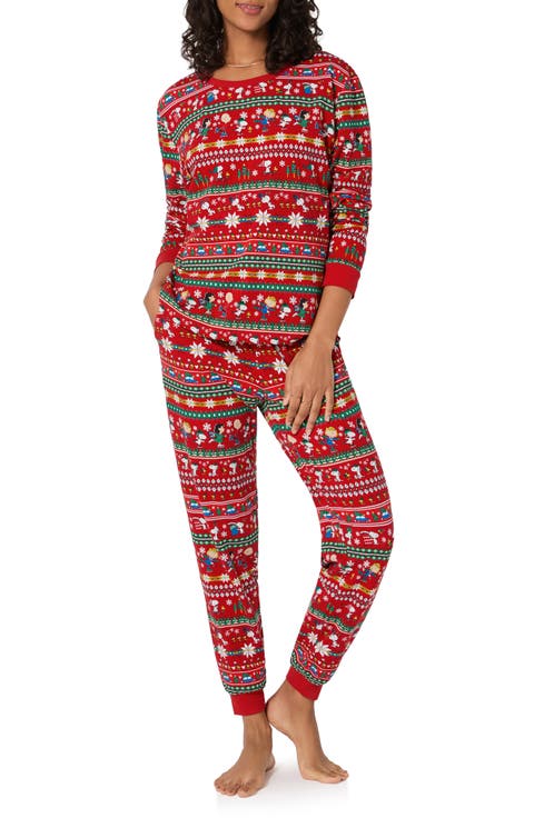 Peanuts® Print Stretch Organic Cotton Pajamas (Regular & Plus)