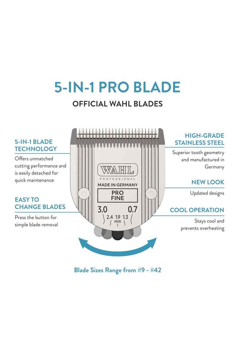 5 in 1 replacement clipper blade for compatible grooming clippers, Alternate, color, Chrome