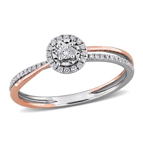 Lab Grown Diamond Halo Engagement Ring 10k