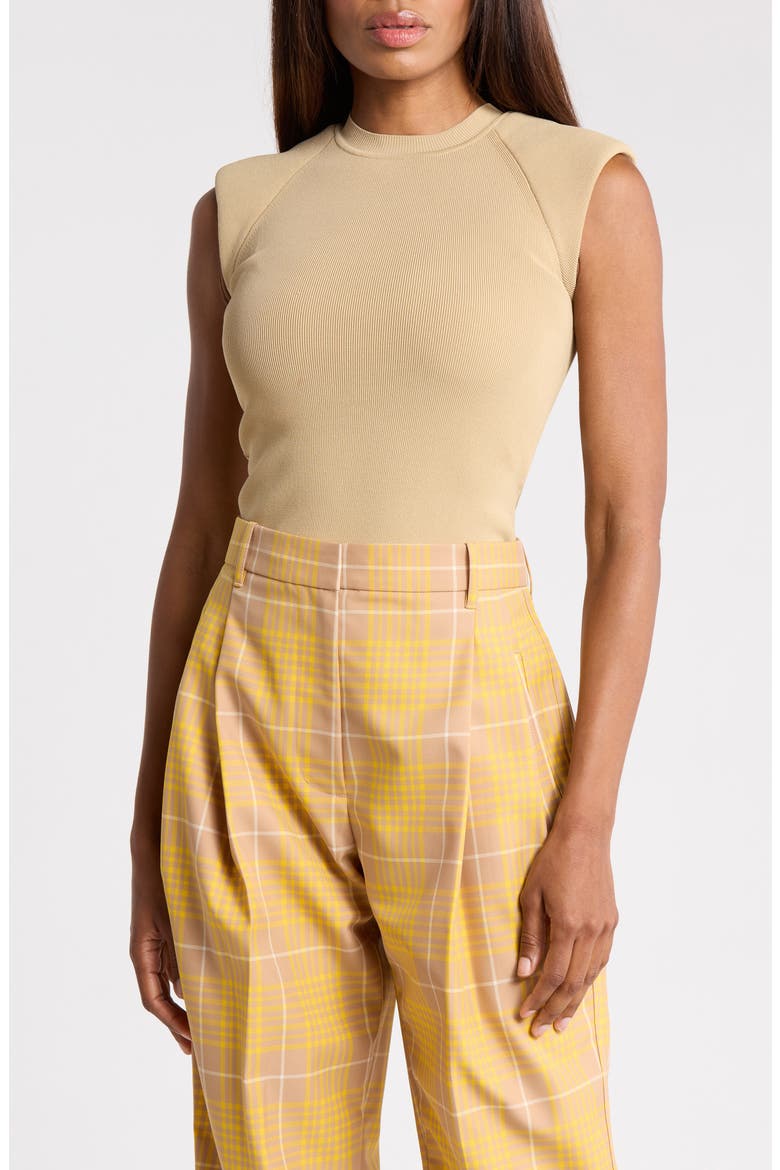 Compact Rib Structured Top, Main, color, KHAKI