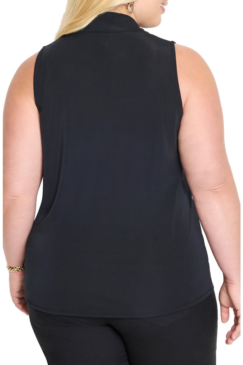 Knit Crepe Ruffle Tank, Alternate, color, BLACK ONYX