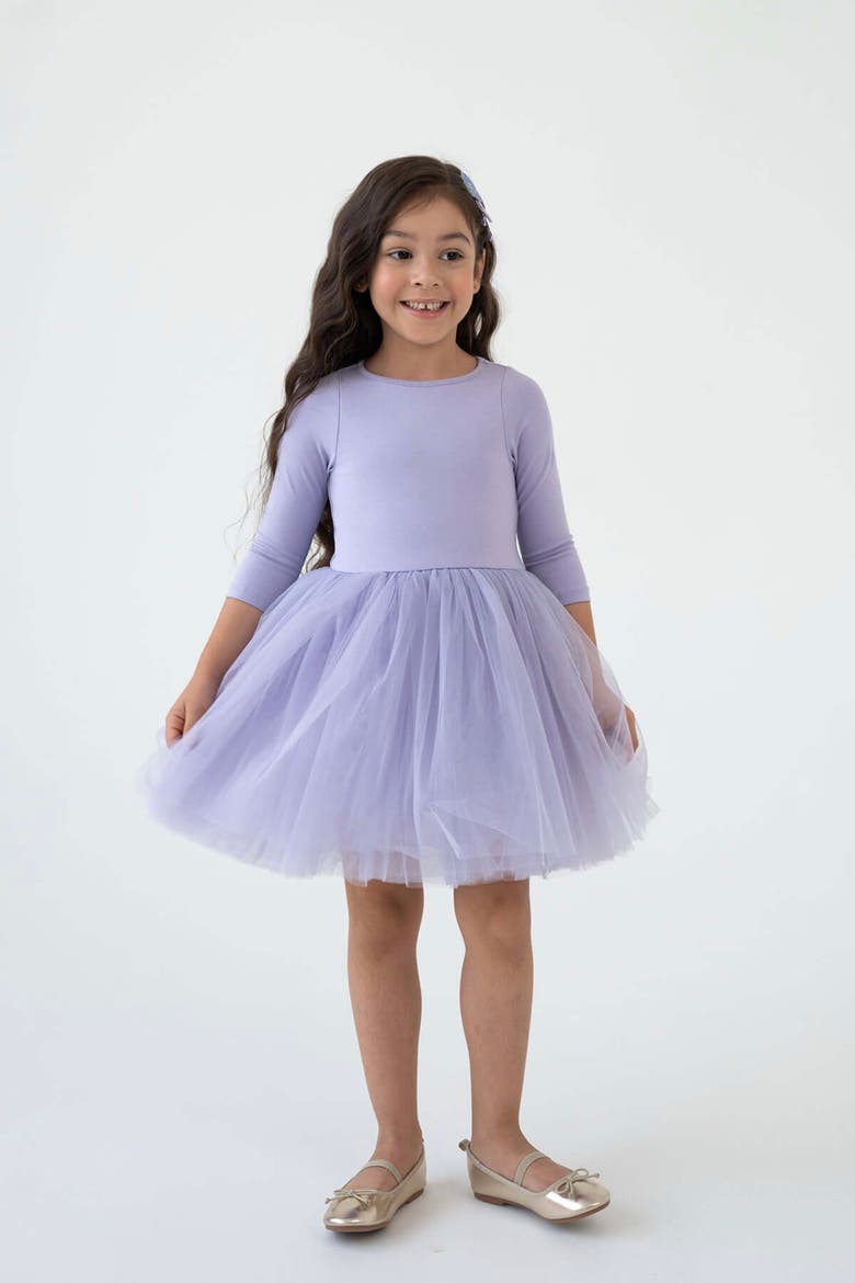 Cotton Tulle Dress, Alternate, color, Purple Bloom