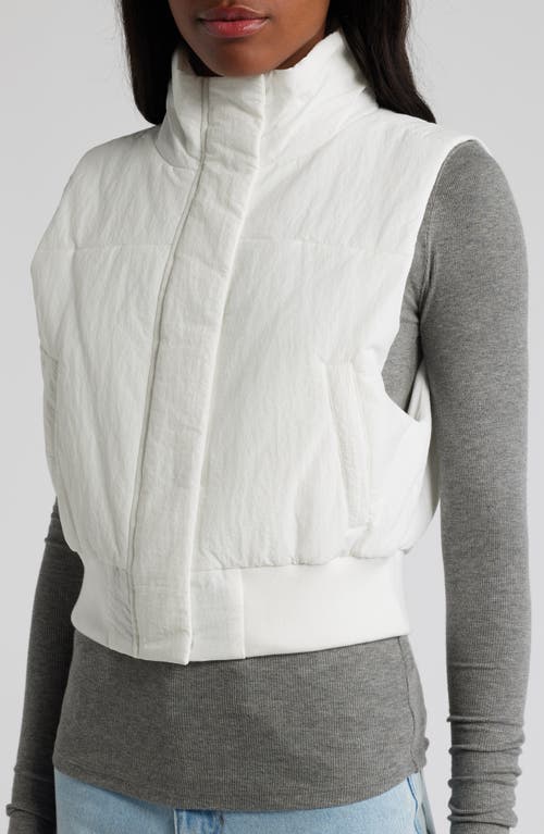Thread & Supply Crop Puffer Vest In White
