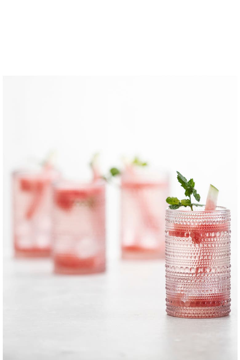 Jupiter Set of 4 Iced Beverage Glasses, Alternate, color, PINK