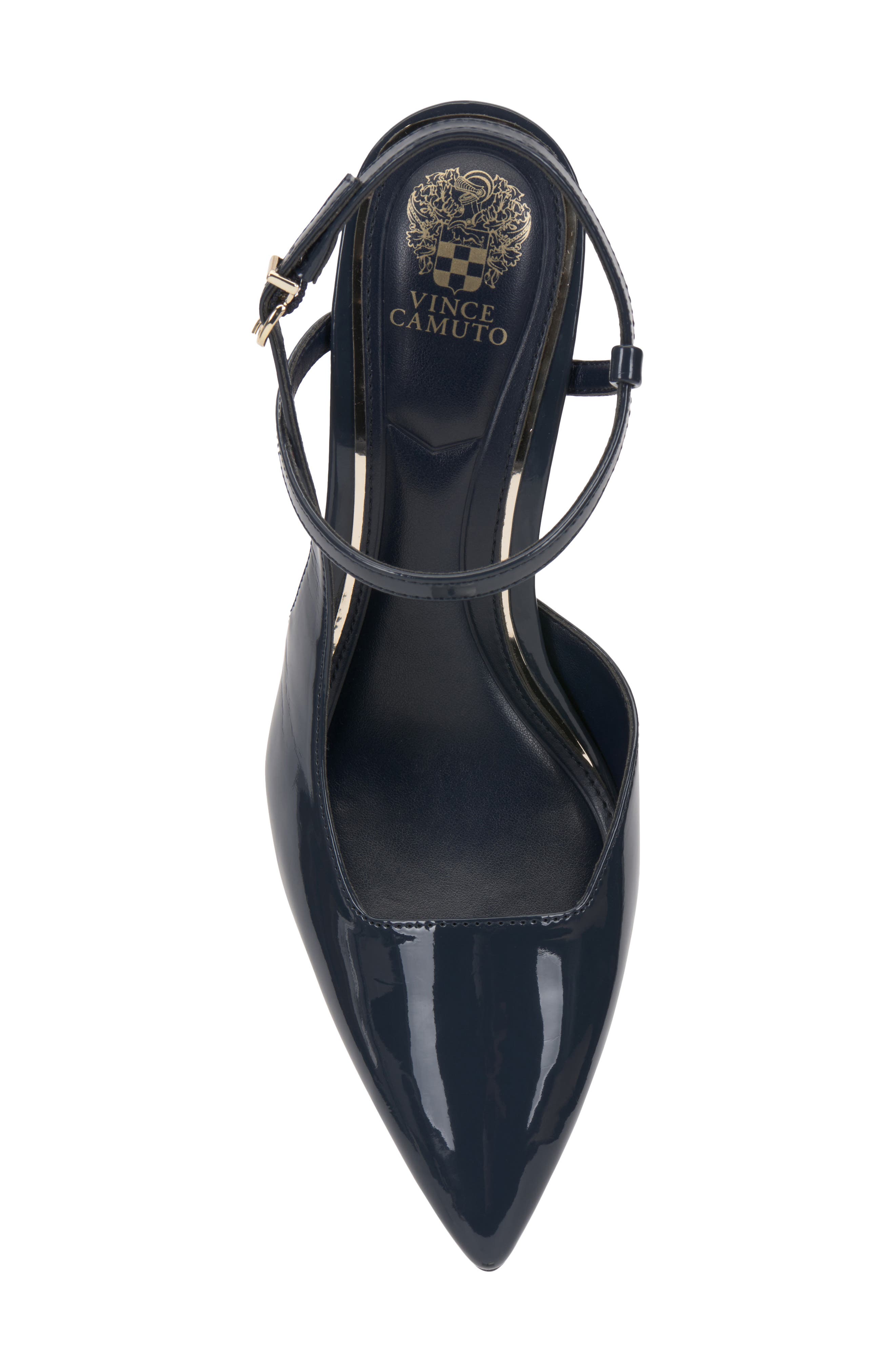 Bevarin Leather Pointed Toe Pump, Alternate, color, DEEP NAVY