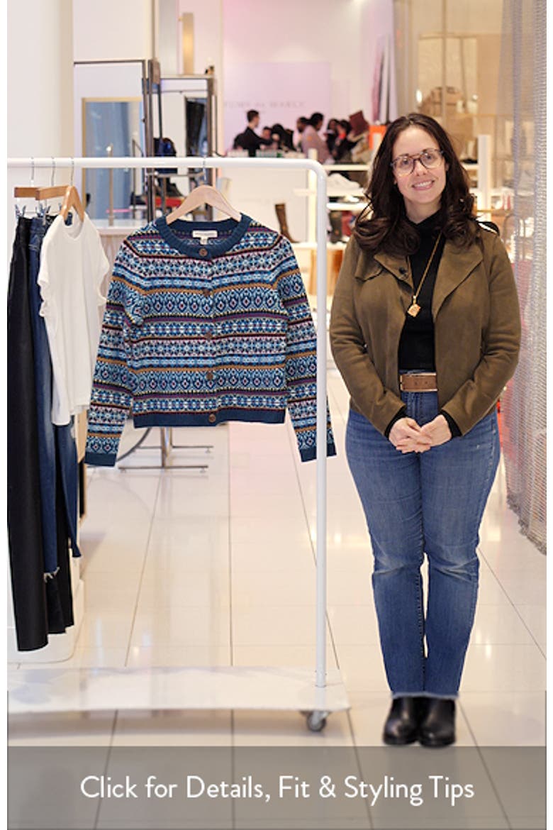 Percella Cove Fair Isle Merino Wool Blend Cardigan video