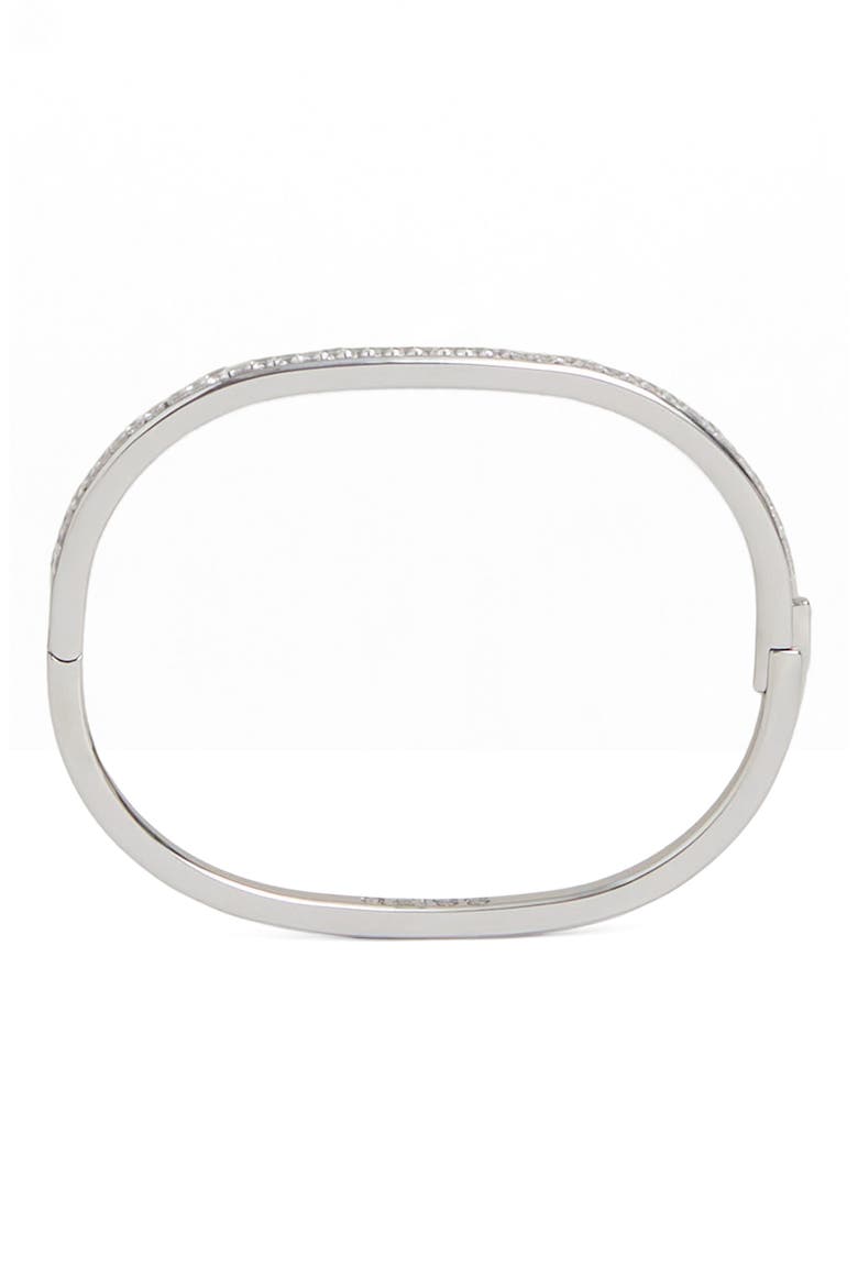 Myles Modern Cuff Bracelet, Main, color, SILVER TONE/ CLEAR CRYSTAL
