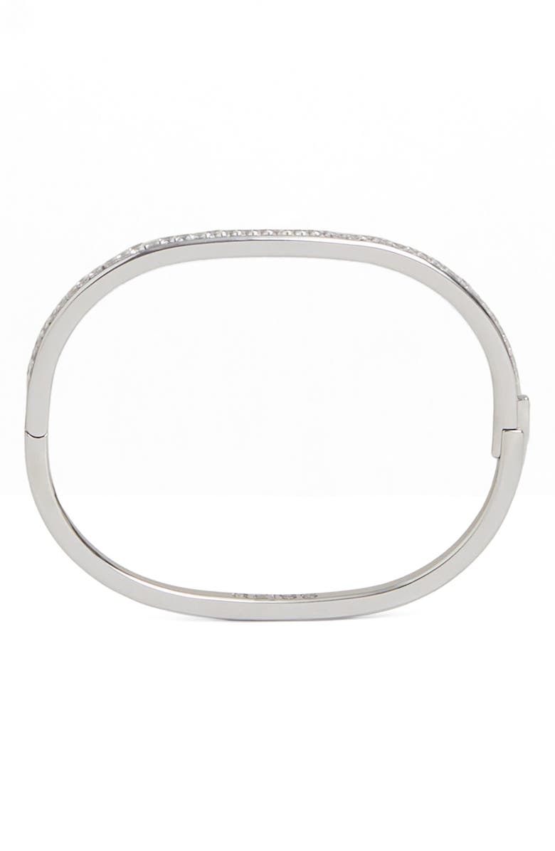 Reiss Myles Modern Cuff Bracelet, Main, color, Silver Tone/ Clear Crystal