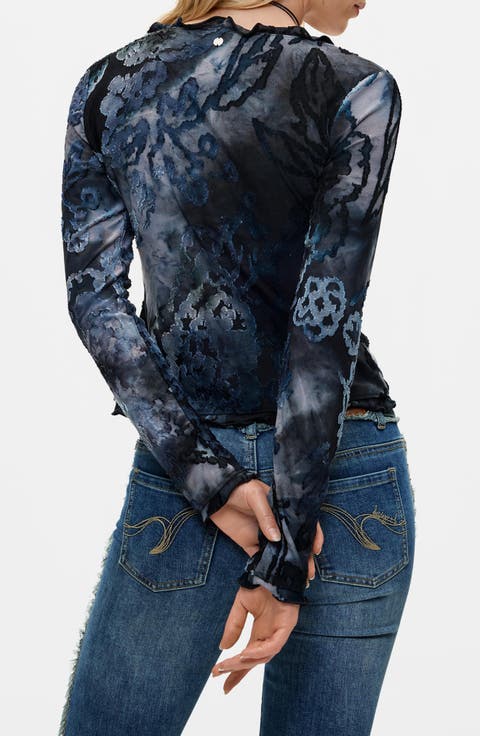 Burnout Jersey Long Sleeve T-Shirt