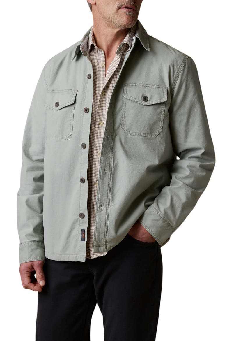 Lakeside Stretch Organic Cotton CPO Jacket, Main, color, COASTAL SAGE