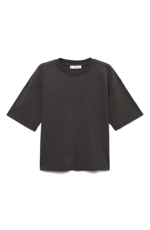 Mango Oversize Maternity Cotton T-shirt In Black