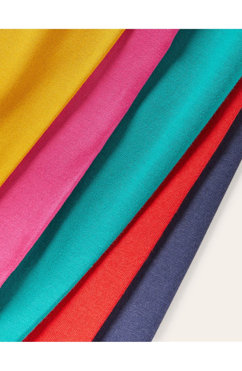 Mini Boden Assorted 5-Pack Solid Leggings, Alternate, color, 