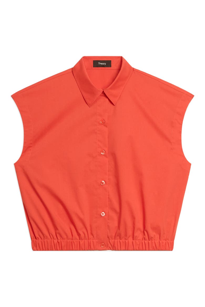 Crop Cap Sleeve Shirt, Alternate, color, POPPY