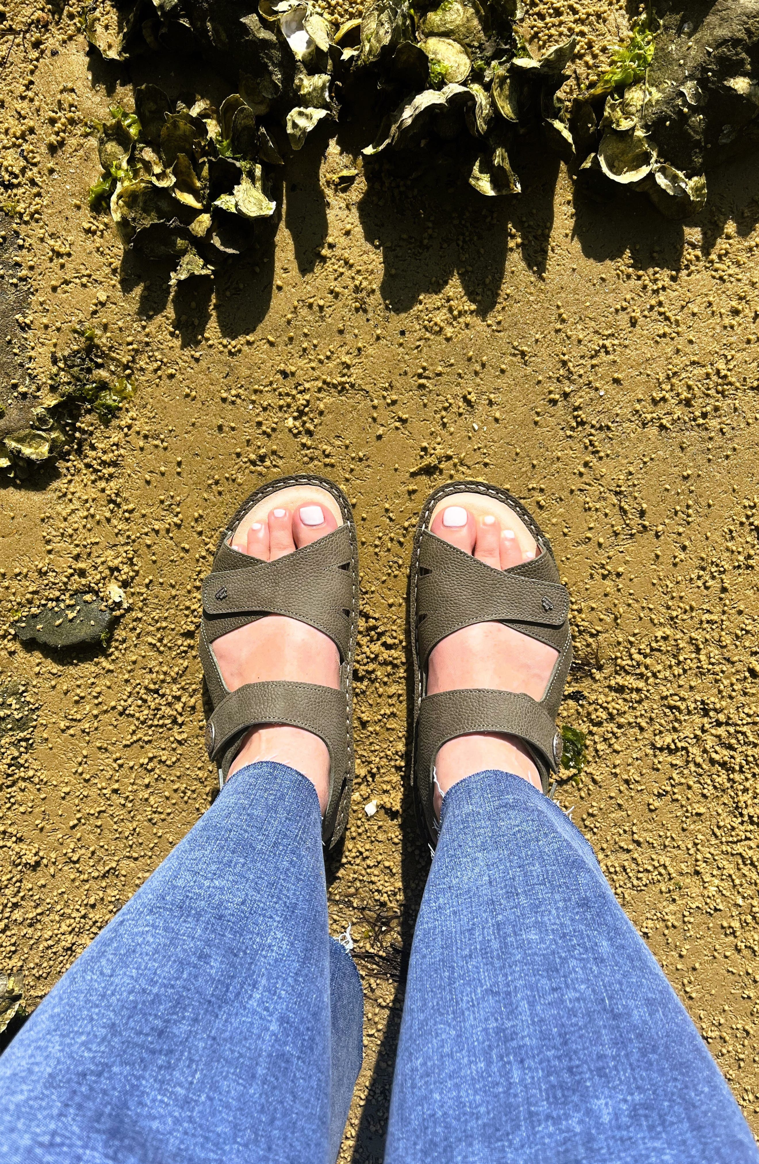 Barbuda Sandal, Alternate, color, OLIVE NUBUK