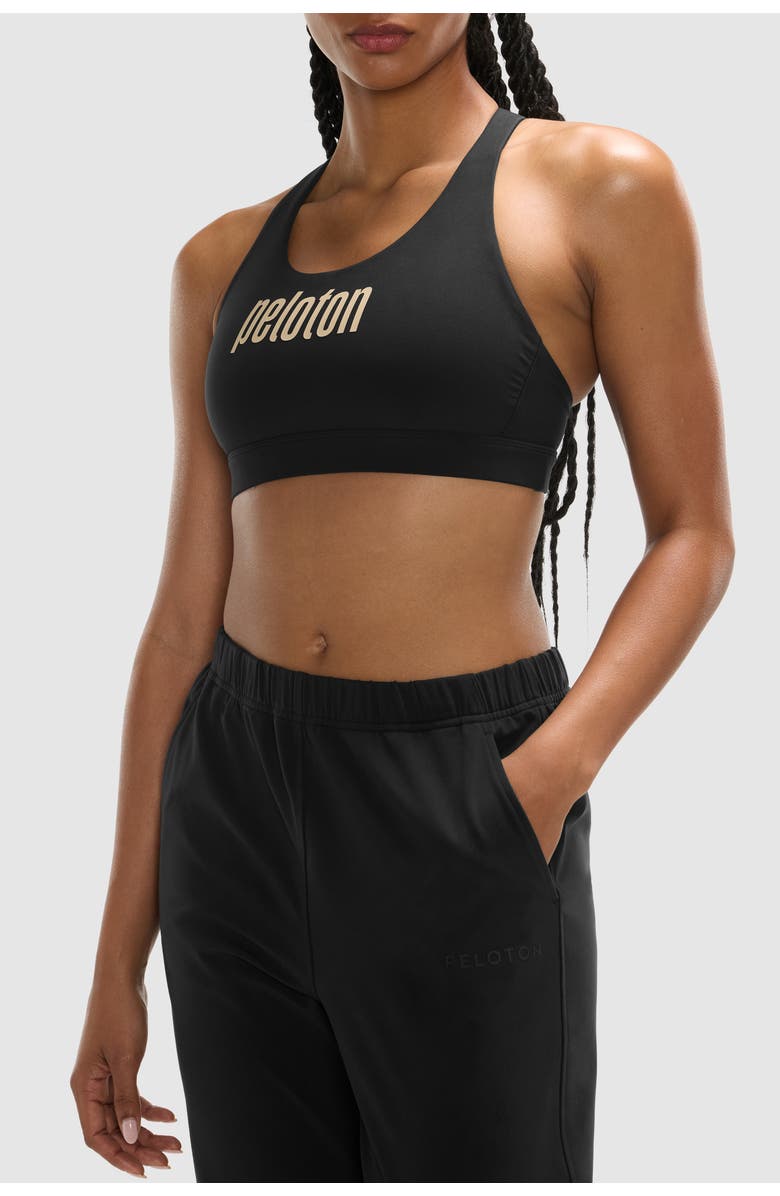 Peloton Cadent Everyday Racerback Bra, Main, color, Black